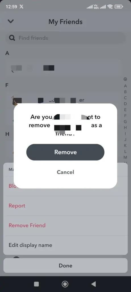 confirm remove